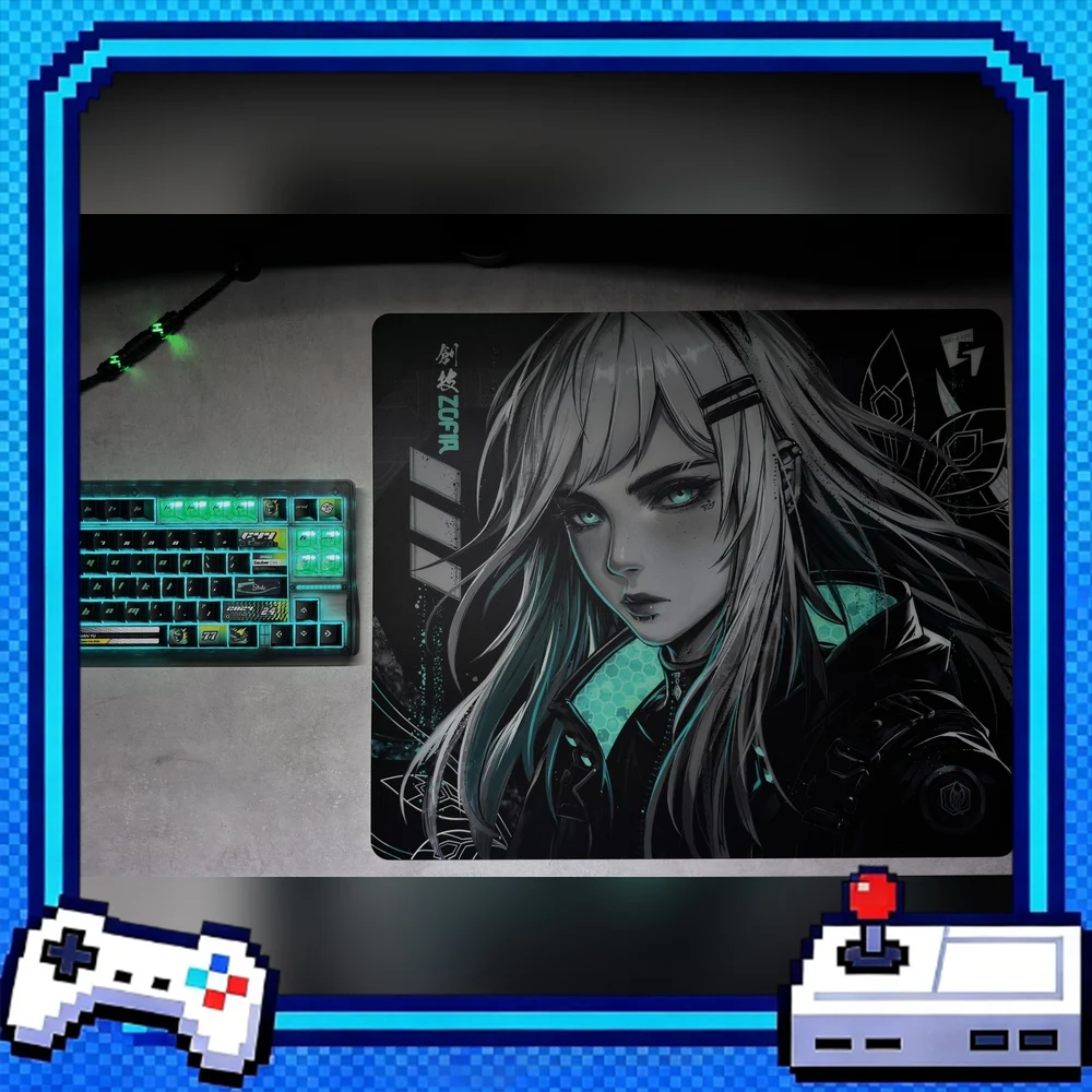 PAN GLSSWRKS x ZOFIA Tempered Glass Mouse Pad 490x420mm Limited Gaming Desk Glass Smooth Mouse Mat for FPS Esports