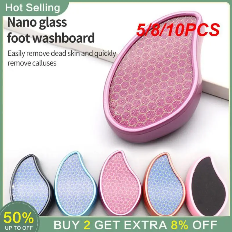 5/8/10PCS Dead Skin Calluses Remover Scrubber Nano Glass Foot File Rasp Nano Glass Foot Plate File Pedicure Tools Foot Grinder