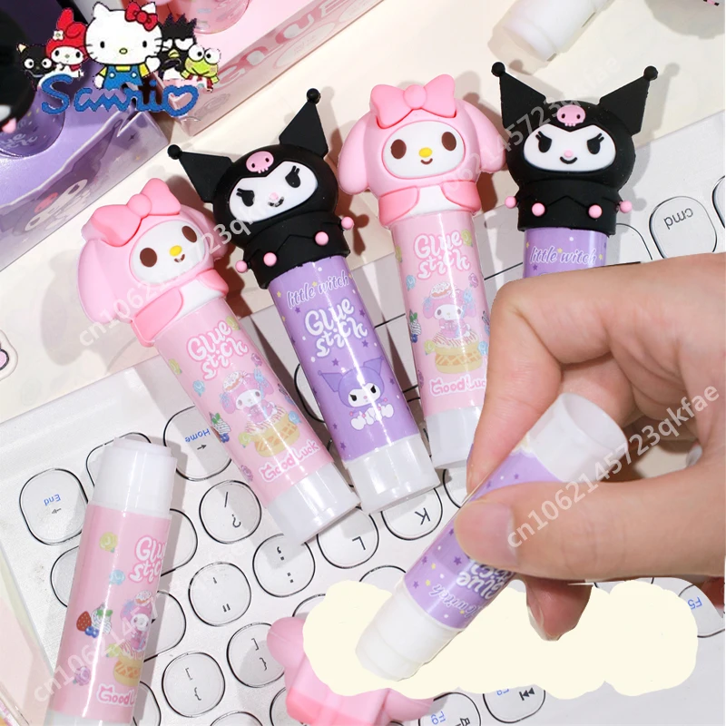 

Sanrio Hello Kitty My Melody Kuromi Solid Glue Stick Student Cartoon Handmade High Sticky Speed Drying Glue Office Supplies