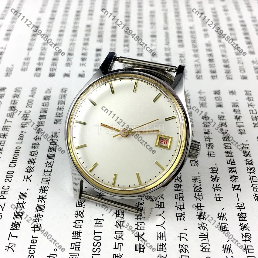 

All Steel Manual Mechanical Watch, Calendar Display, Retro Gem Flower Style Wristwatch for Men Women