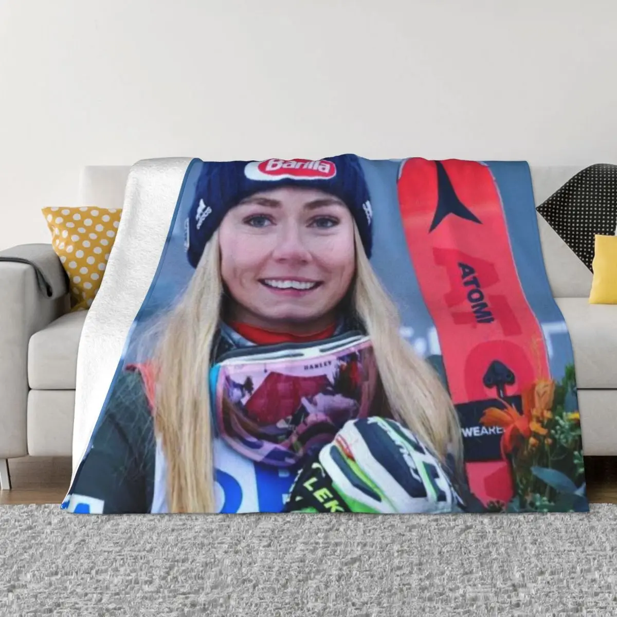 

Mikaela shiffrin Throw Blanket anime Sofa Soft Big Luxury Brand Blankets