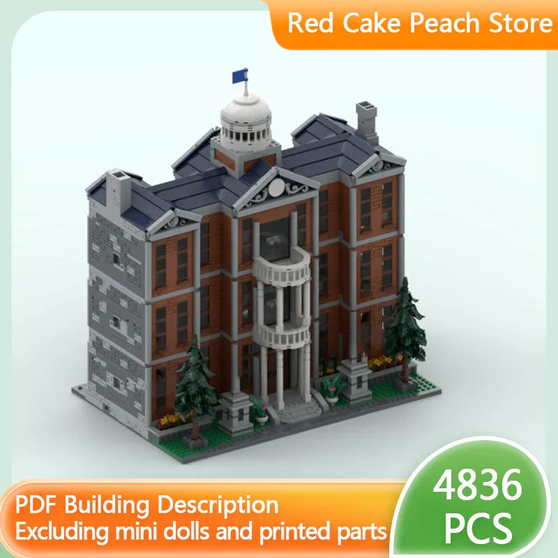 

City Street View Model MOC Building Bricks City Hall Building Modular Technology Children Holiday Gifts Assemble Toys Suit
