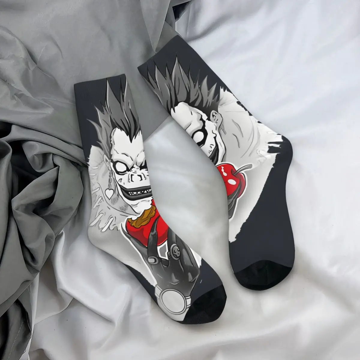 Ryuk calzini da uomo Retro Harajuku Death Note Street Style novità Seamless Crew Crazy Sock Gift stampato sito ufficiale fugees