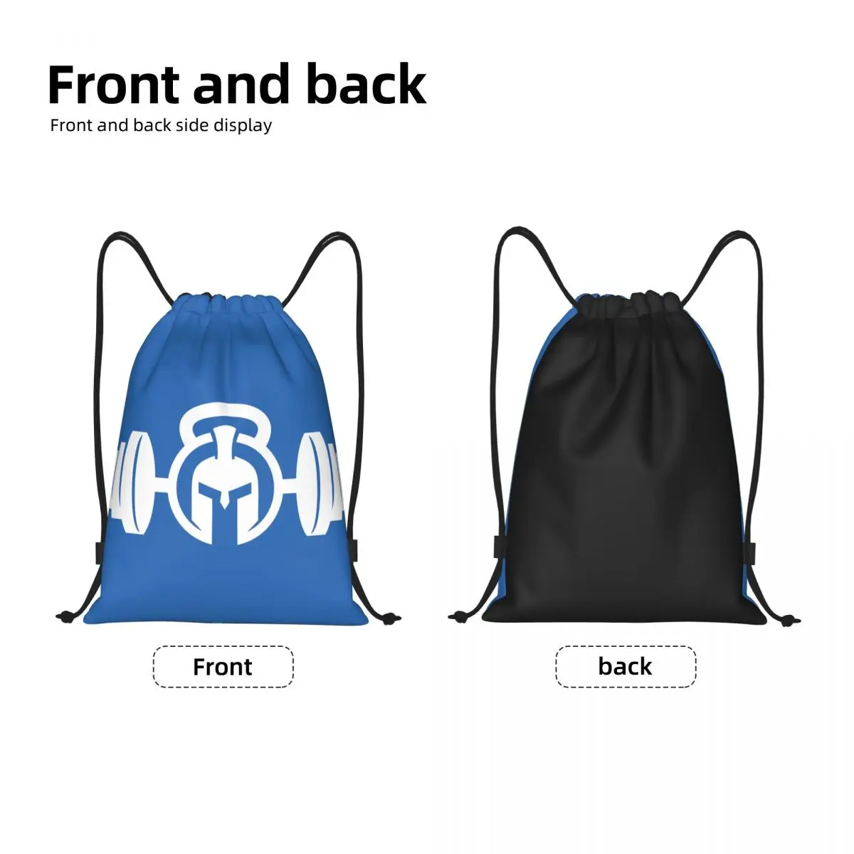 Spartan Gym Logo Drawstring Backpack Bags  Lightweight Bodybuilding Fitness Muscle Gym Sports Sackpack Sacks for Traveling