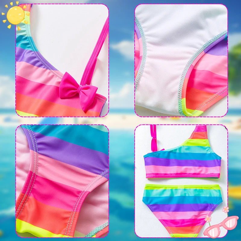 Pato donald menina maiô criança verão beachwear maiô com arco tankini duas peças terno moda roupas de natação biquíni