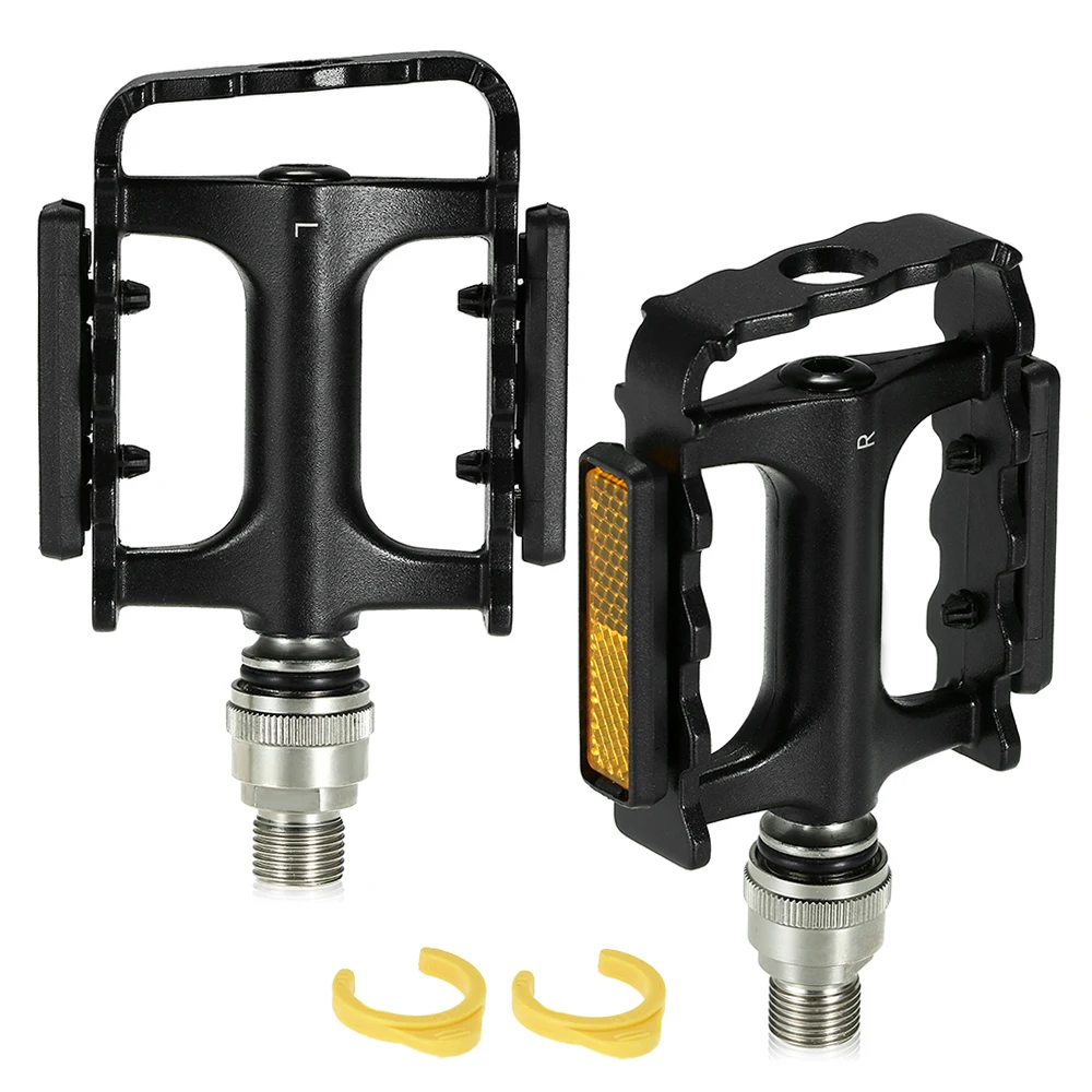 1 Pair of Bike Quick Release Pedals MTB Bike Bicycle Cycling Platform Pedal with Pedal Extender Adapter For Outdoor Cycling