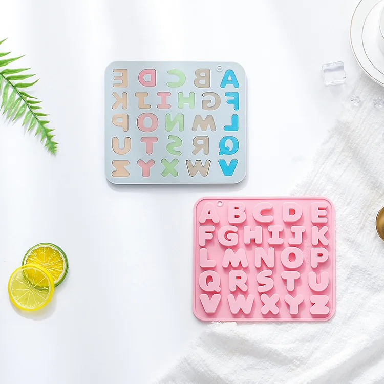 26Cavity English letters Silicone Mold 3D Chocolate Mold Cake Candy Mold Baking Tool DIY Fondant Decor Craft Cookie Mould view 3