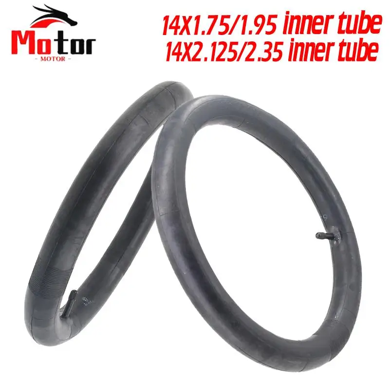 New straight valve 14x1.75/1.95 14x2.125/2.35 inner tube suitable for tire electric bicycle accessories