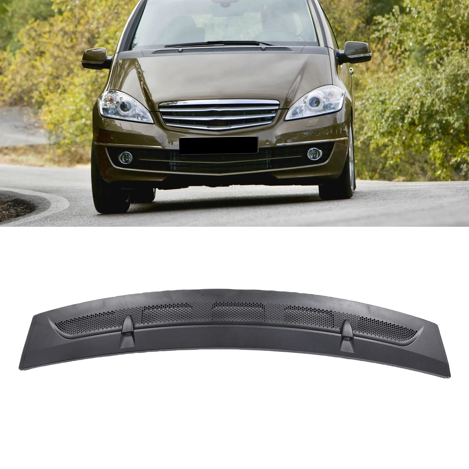 Hood Middle Vent Grille Trim Hood Vent Grille Cover Anti Fade ABS A1698360018 Easy Installation  Proof for Car