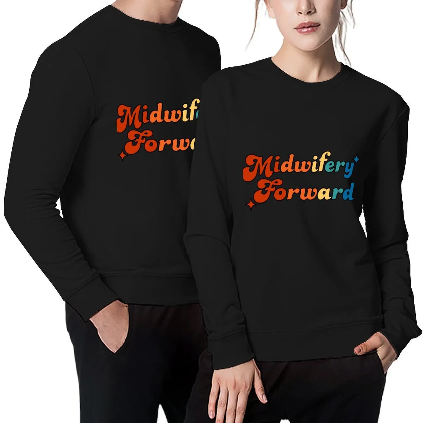 

Midwifery Forward Rainbow Pullover men clothes mens clothing men wear mens clothes sweatshirt male