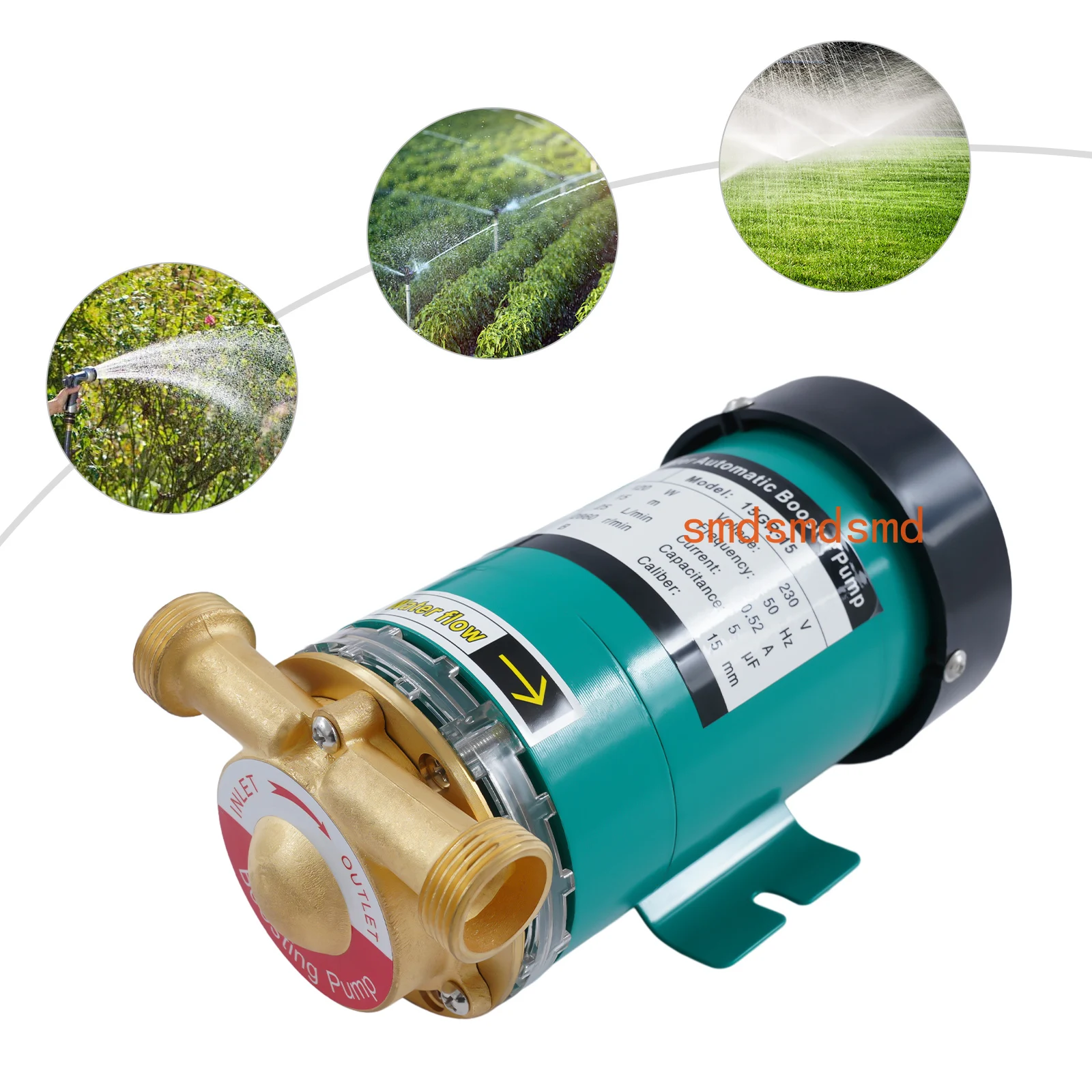 Green Recirculating Pump 220V 120W 2850rpm Booster Pump Hot Water Booster Pump for Shower Faucet Washing Machine