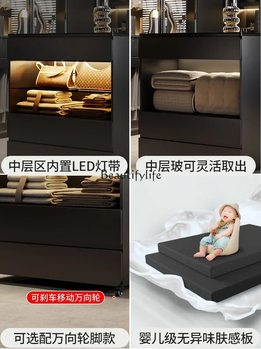 ตู้เก็บของแบบมินิมอลทันสมัย GG8 สำหรับห้องแต่งตัว ตู้โชว์เครื่องประดับ ตู้ลิ้นชักสองด้านสำหรับใช้ในบ้าน