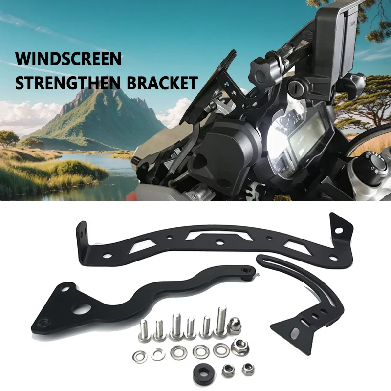 Windshield Support Holder Windscreen Strengthen Bracket For BMW R1250GS R1200GS R1200GS LC ADV R 1250 GS Adventure 2014-2023