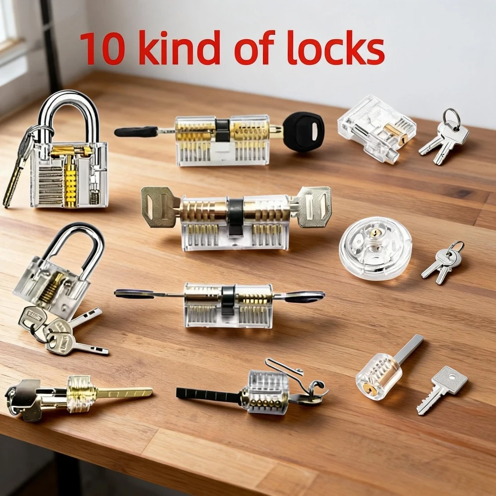 2026 New Locksmith Beginners Transparent Locks Visible Practice View Padlock Hasps Training Skill