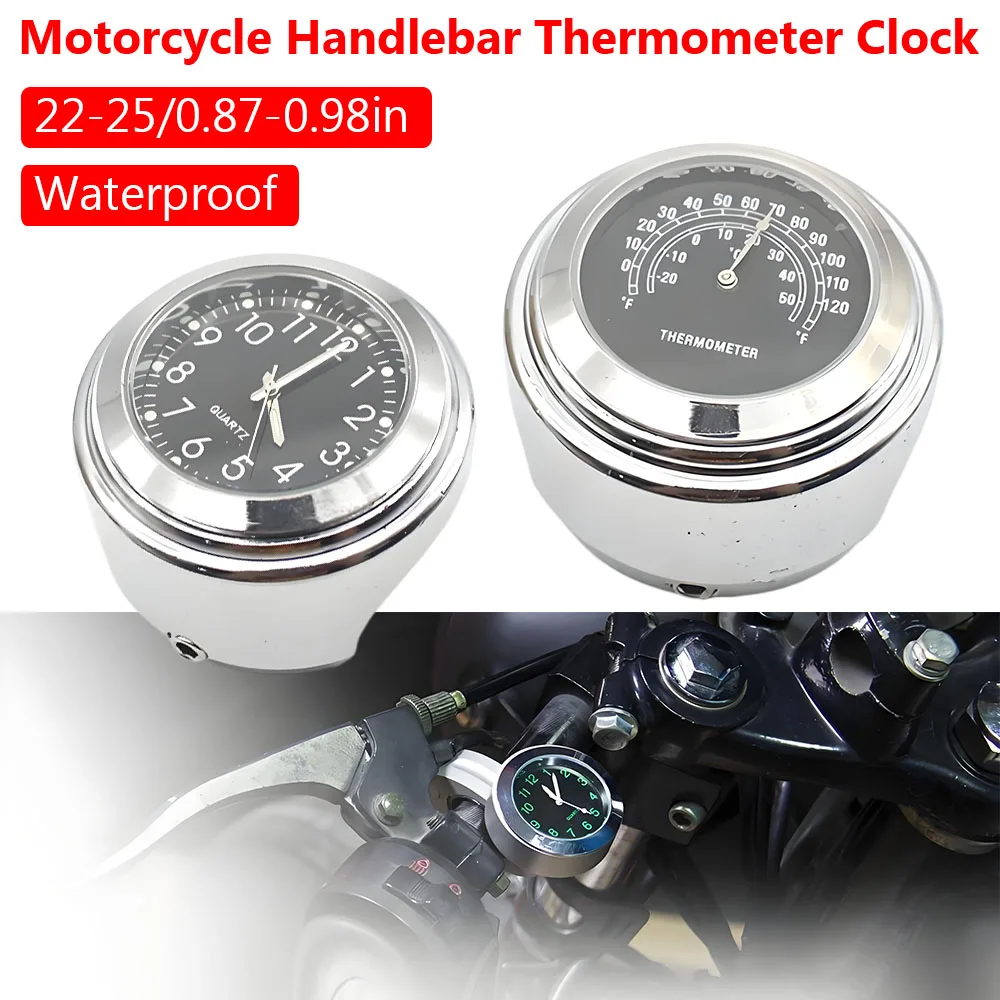 

Motorcycle Clock​ ​​Aluminum Alloy Car Clock​ Motorcycle Instrument Panel Universal 22-25 mm for Motorcycle Harley Davidson