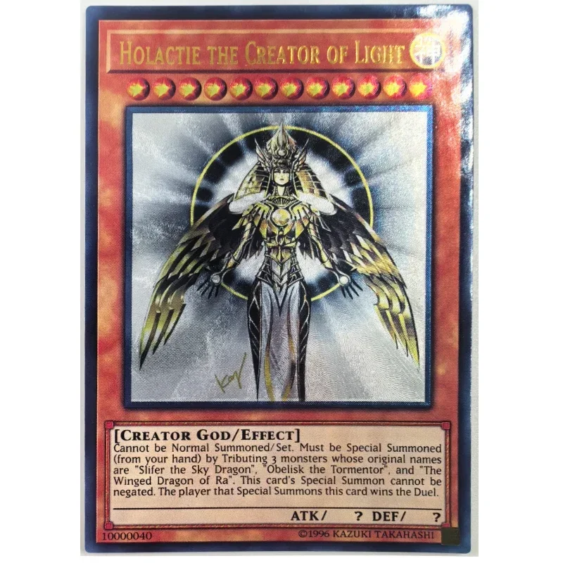 Yu Gi Oh holacice, the Creator of Light, juguetes en inglés, pasatiempos, coleccionables, colección de juegos, tarjetas de Anime, 10000040