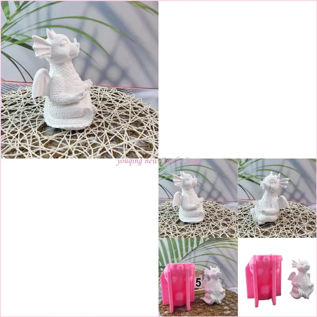 

57QA Dragon Decorations Mold Mold Animal Aromatherapys Mould Handmade Gift