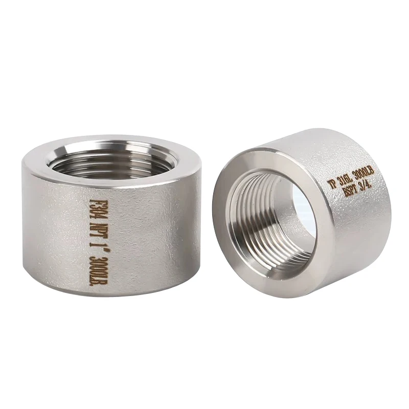 1/8 1/4 3/8 1/2 3/4 1" NPT 304 Stainless Steel Female Weld ON / Weld IN / Half Coupling / Bung