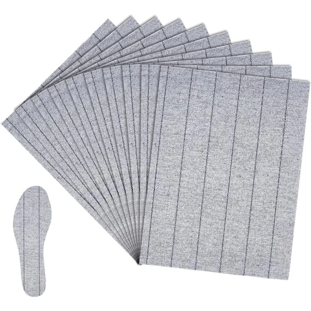 10 Stück Schuhsohlenbrett, 11 x 87 Zoll, graues Strobel-Einlegesohlenblatt, Vliesstoff, Schuheinlagen für Barfuß-Schuhherstellungszubehör