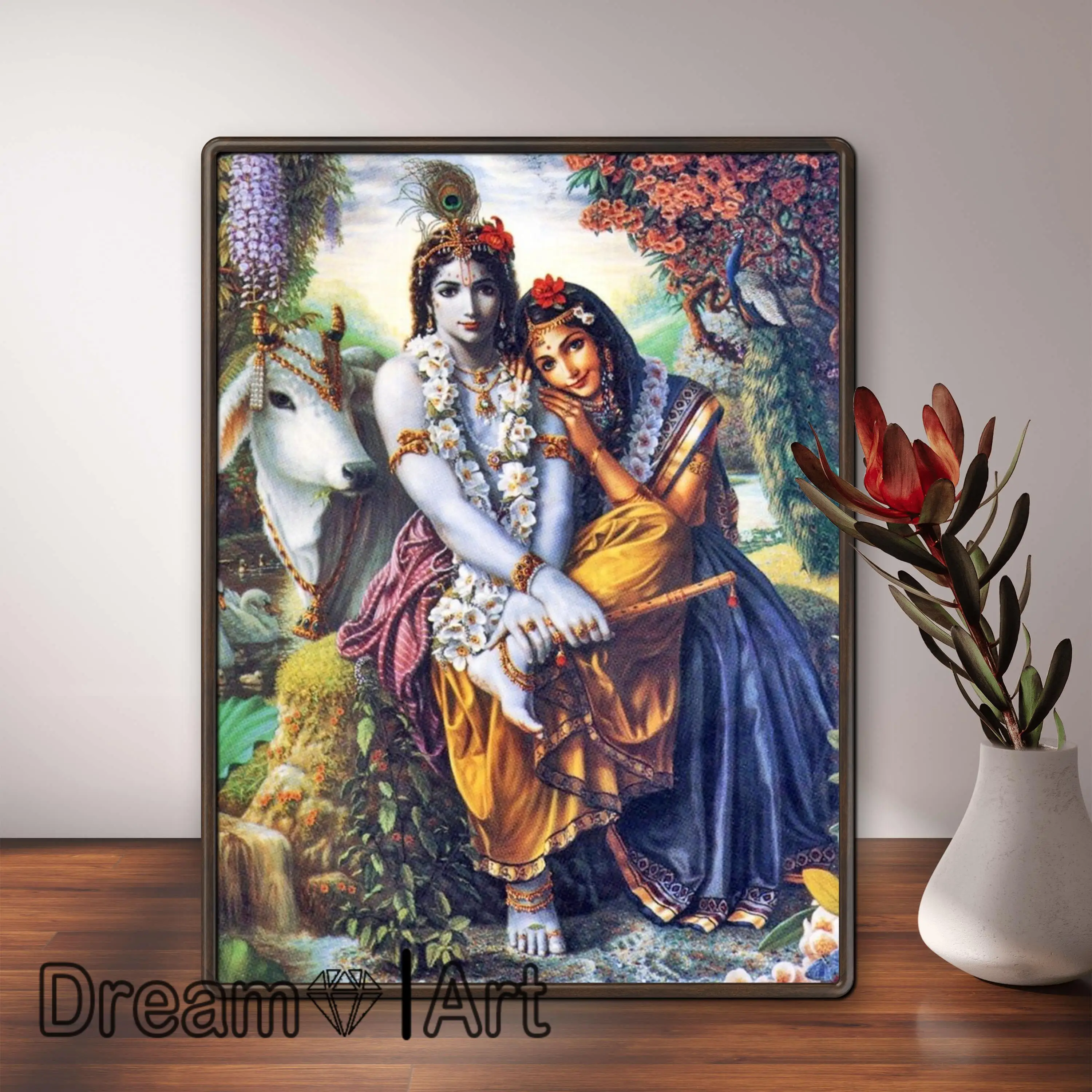 Indian God Radha Krishna 5D AB pittura diamante mosaico pieno quadrato rotondo trapano punto croce strass ricamo decorazioni per la casa