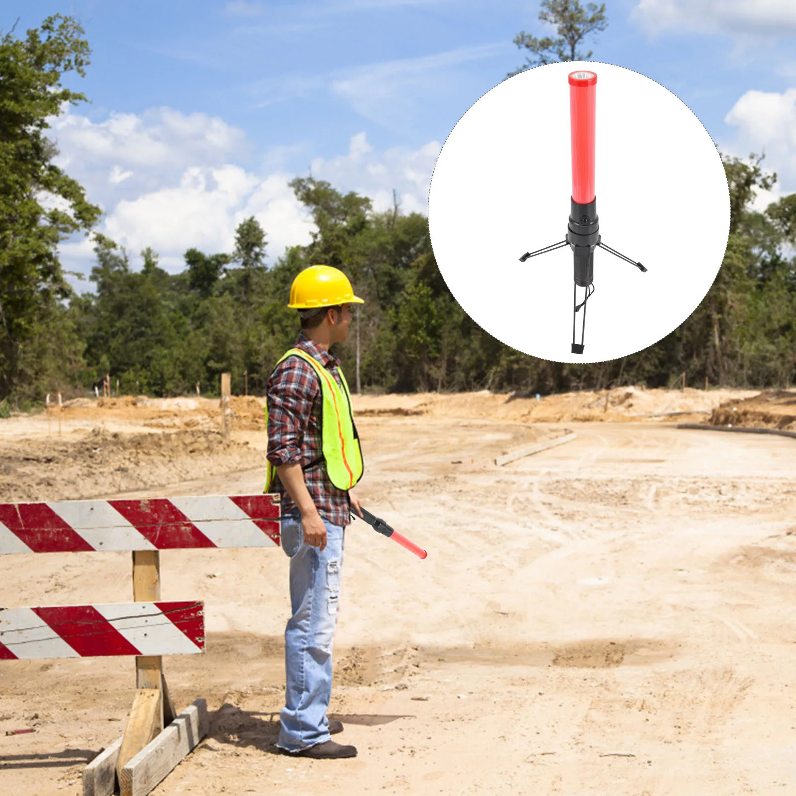 عصا المرور القابلة لإعادة الشحن 5-LED عصا السلامة المستخدمة في اتجاه المرور وضوح السلامة وعصا إشارة LED #1