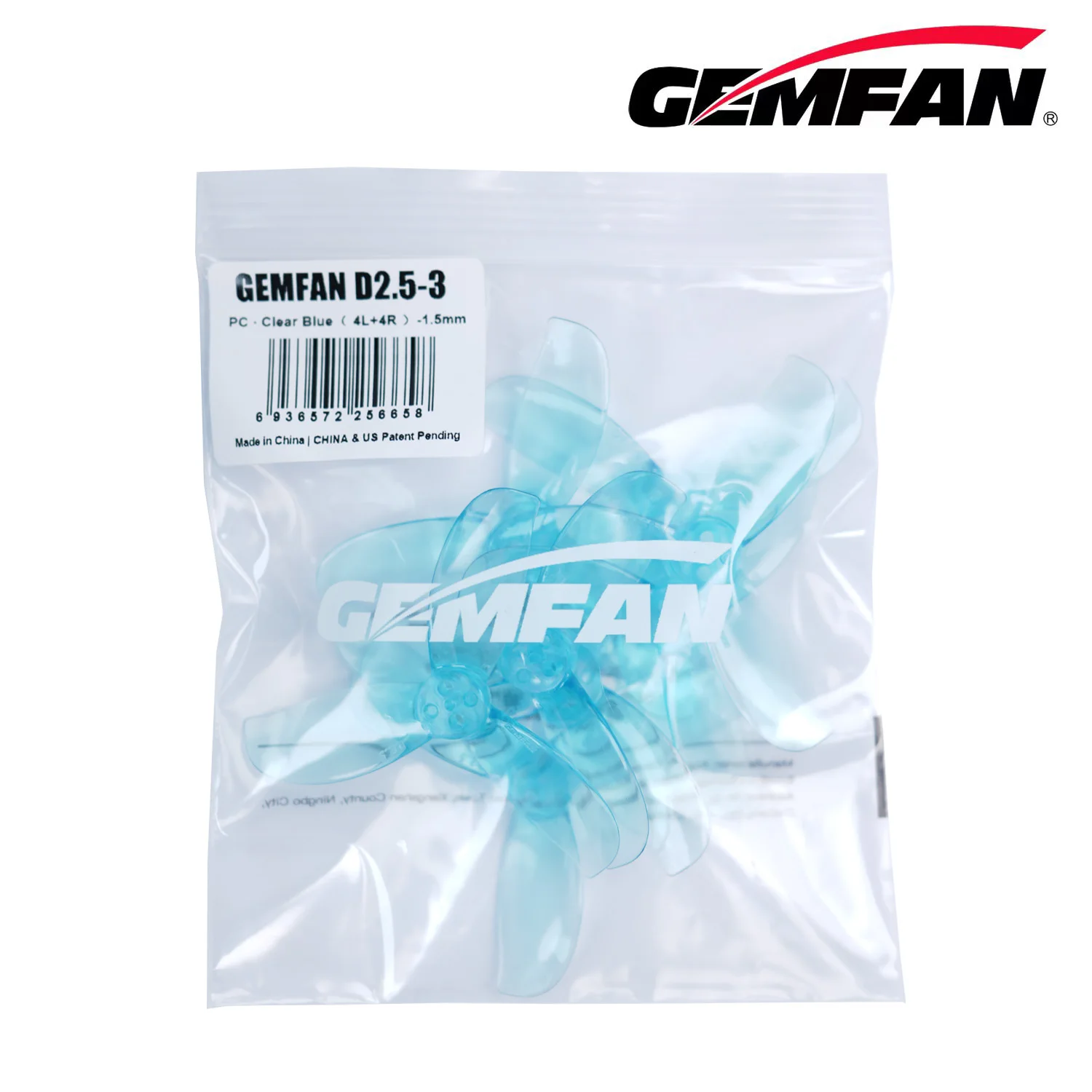 Gemfan D2.5-3 3-blads propeller (4CW+4CCW/zak) voor DJI O4 Jello-vrij