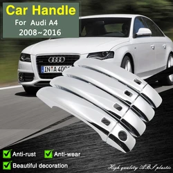Fit for Audi A4 B8 8K 2008~2016 Chrome Smart Door Handle Cover Car Exterior Decorate Accessories Protective Film Stickers Trim