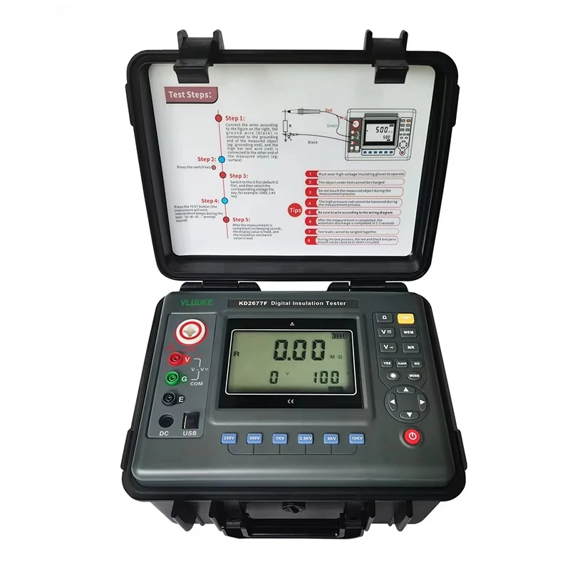 

KD2677F Digital Megohm Meter High Voltage 220V Insulation Resistance Tester with 1-Year Warranty