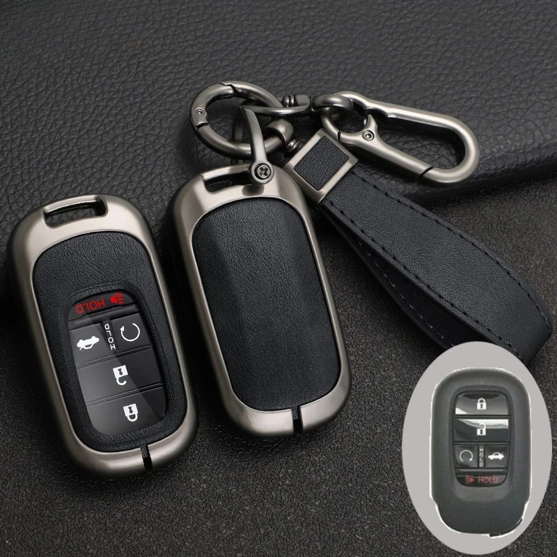 

Автомобильный пульт дистанционного управления из сплава + ТПУ, чехол-держатель для Honda Civic 11th Accord HR-V CR-V CRV 2023 2024, автомобильные аксессуары