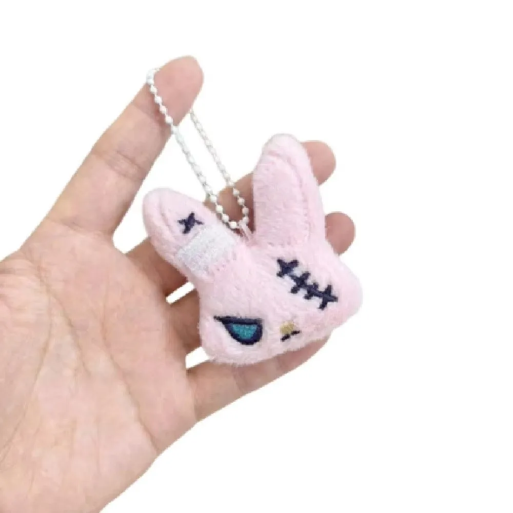 New PP Cotton Bunny Pendant Bead Chain Dark Style Cartoon Bunny Ornament Cartoon Appearance Bag Decorating Backpack Decoration