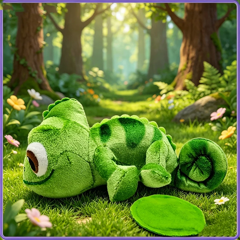 Tt-Bautiful and Vivid Pascal Rapunzel Chameleon Lying Shoulder Plushie Toy Stuffed Doll Plush Toys view 2