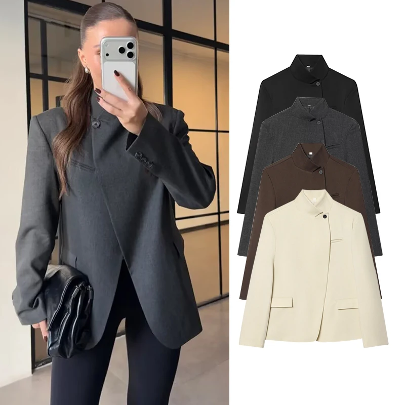 Tidalyf Women's 2026 New Autumn Office Blazers Chic Elegant Women Jackets Fashion Youth Travel Holiday Joker Streets Warm Coats