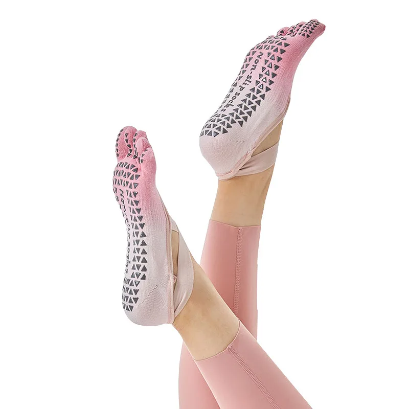 

Yoga Non-slip Socks Women's Professional Five-finger Pilates Cotton Socks Sports Indoor Split Toe Socks Sweat-absorbent