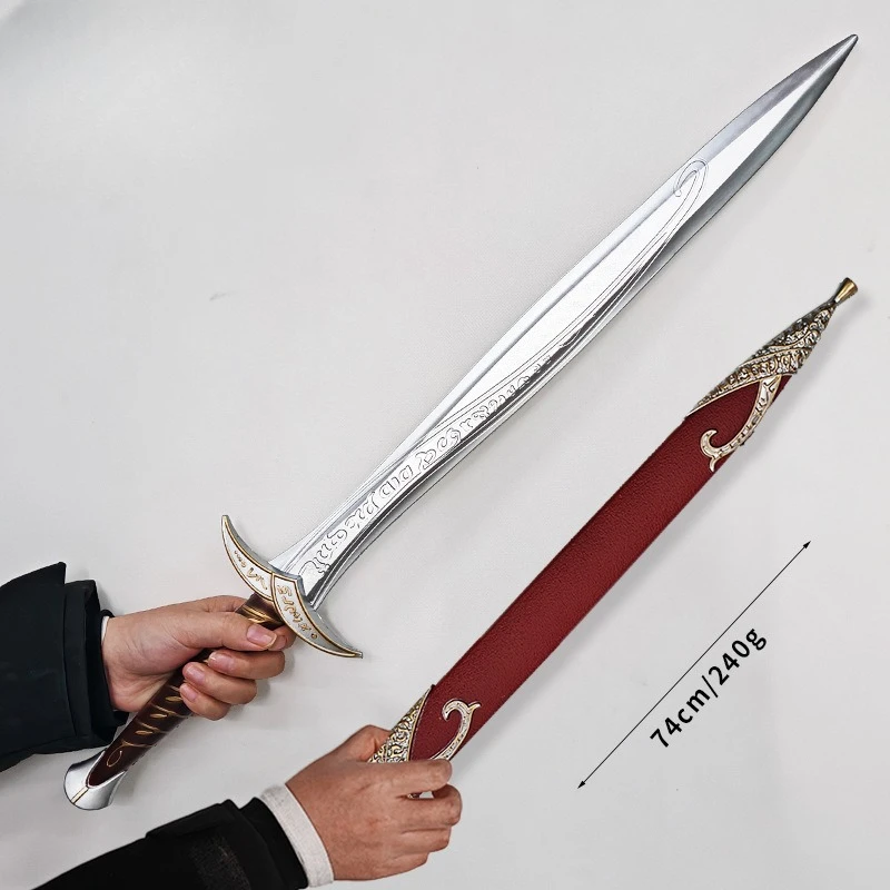 74 سنتيمتر/29.13in ماستر السيف لعبة أرقام الهوبيت الأجهزة الطرفية نموذج الدعائم مع غمد بولي كاتانا تأثيري الحلي الهدايا اللعب في الهواء الطلق #2