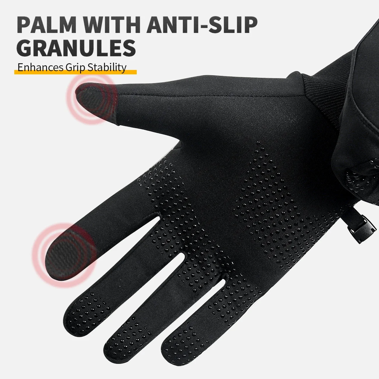 1 пара мужских зимних велосипедных перчаток с сенсорным экраном, ветрозащитные теплые перчатки, водонепроницаемые спортивные теплые велосипедные уличные перчатки с полным пальцем