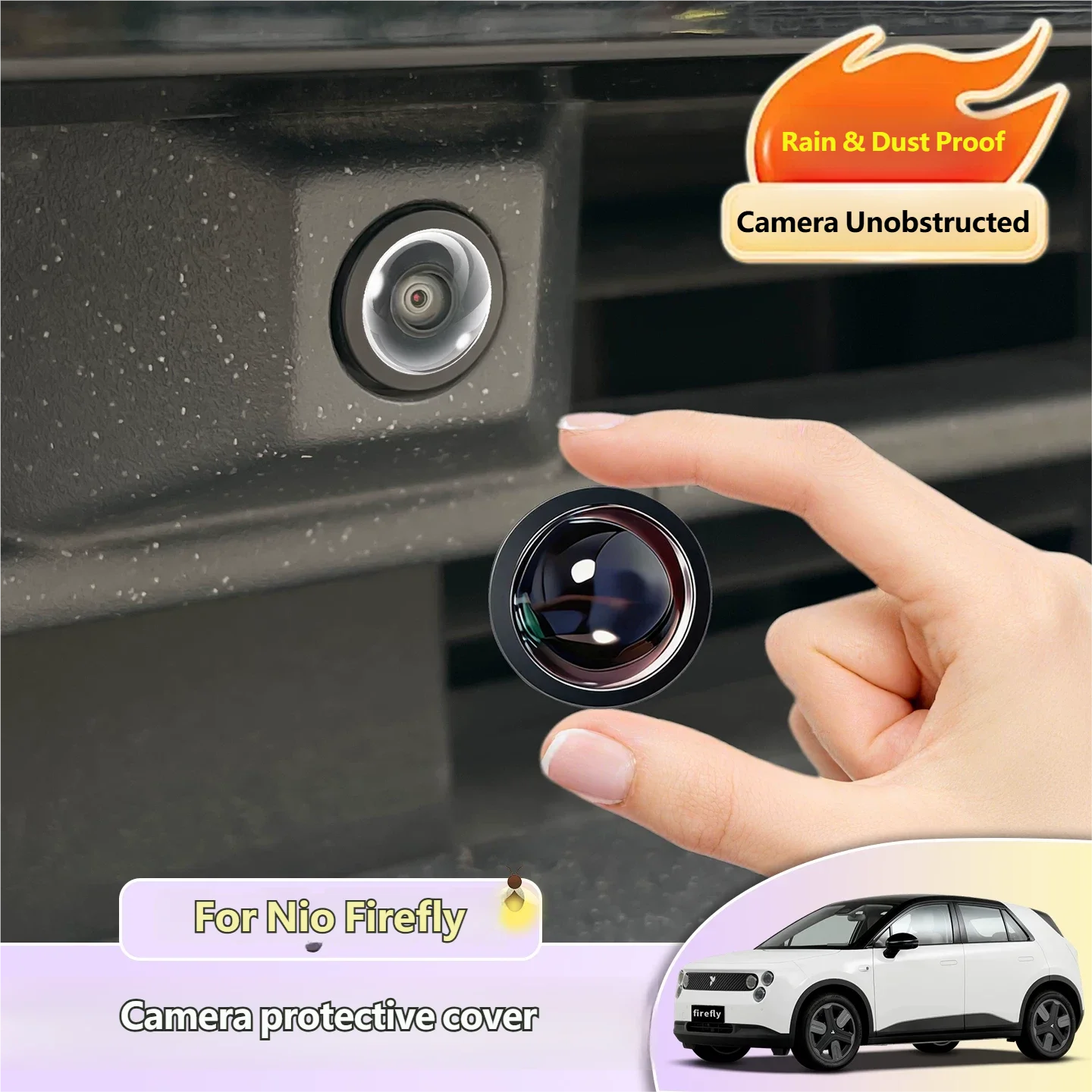 For Nio Firefly Camera Cover Anti-collision Vehicle Decoration Waterproof HD Exterior Car Accessories Guard Camera Lens Shell