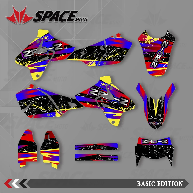 

SPACE для Suzuki 99-22 DRZ400-S-SM-E мотоциклетные графические наклейки, наборы наклеек, номер, имя на заказ