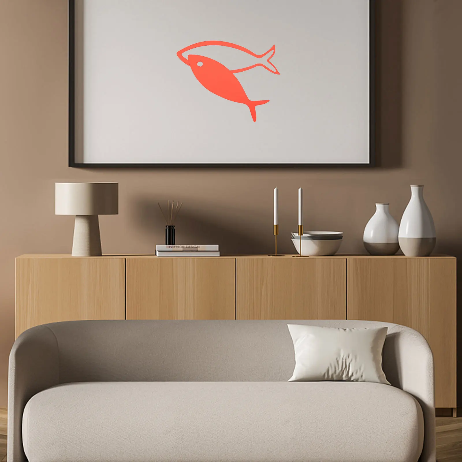 

Mirror Waterproof Wall Sticker Fish Stickers for Windows Effect Decal Acrylic Red Decals
