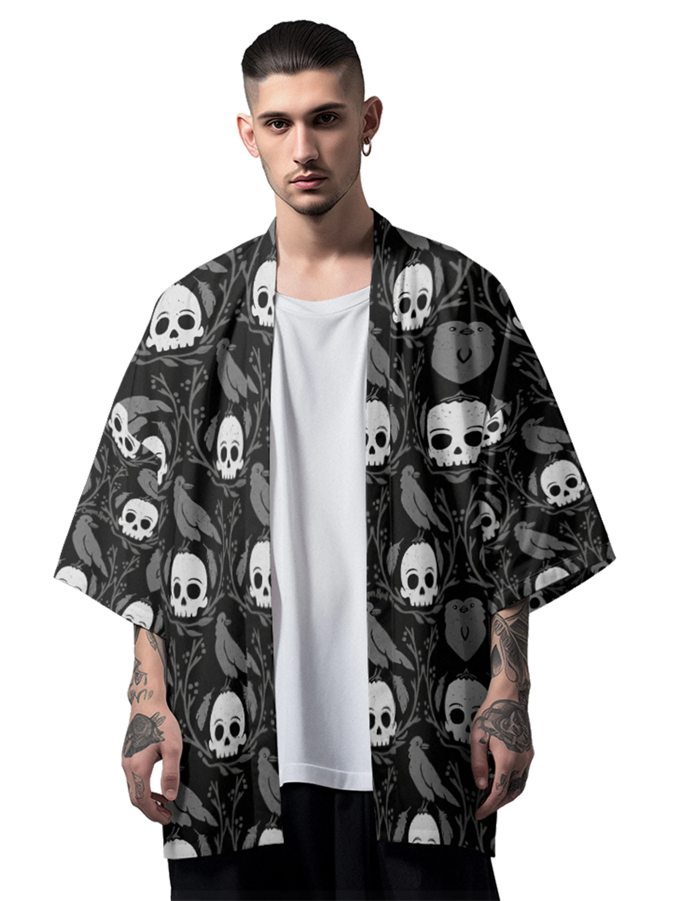 

Summer Samurai Kimono Hip Hop Haori Traditional Kimono Japanese Fashion Men Shirt Cosplay Robe Streetwear Yukata Women Cardigan