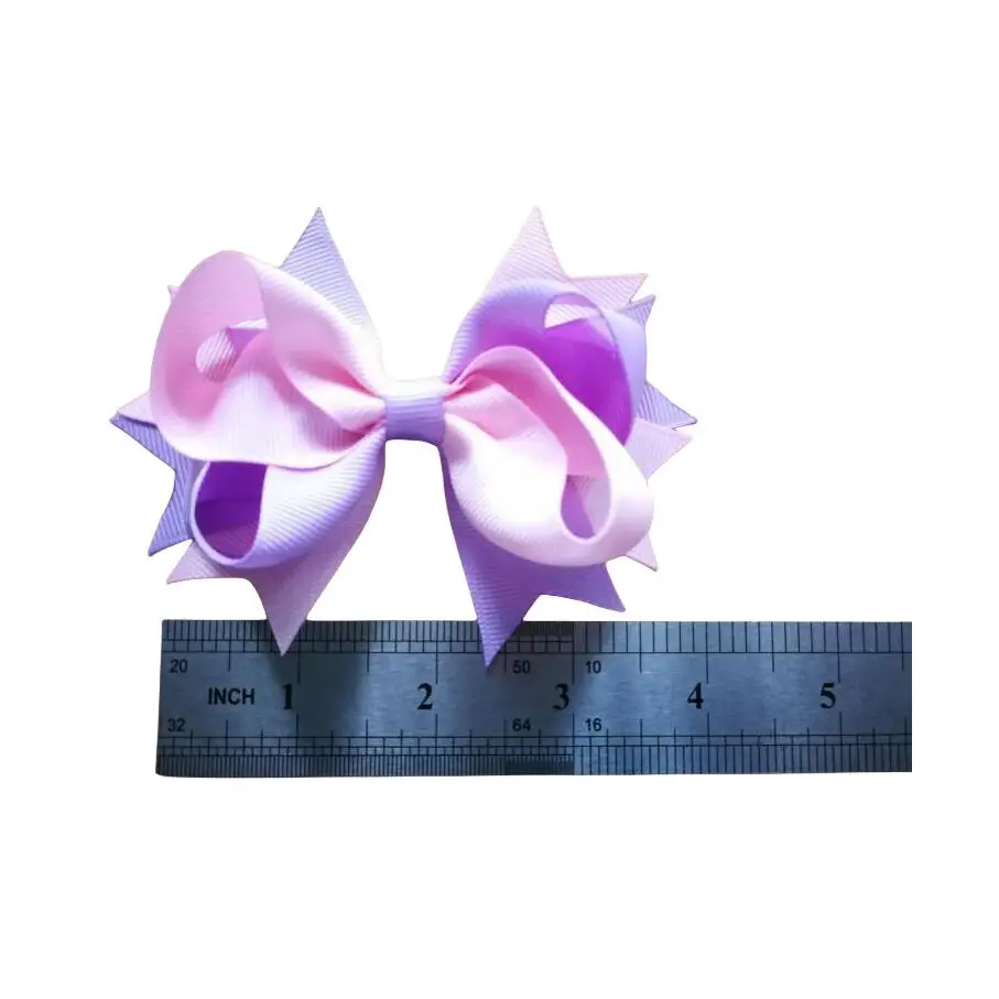 

Girl Double Color Bowknot Hair Bows Clip 4Inch Hairpin Headbands Flower Barrette Accessories Kids Headwear Hairband 50PCS HD3265