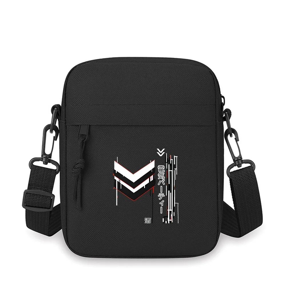 

Arrow design,black,white,lines,modern style Men Crossbody Bag Single Shoulder Women Cartoon Anime Film Printing Design Unisex