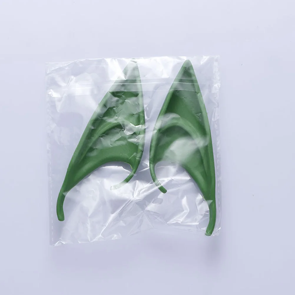 2 쌍 라텍스 엘프 귀 가장 무도회 요정 할로윈 소품 여성용 갈색 의상 의류 에멀젼