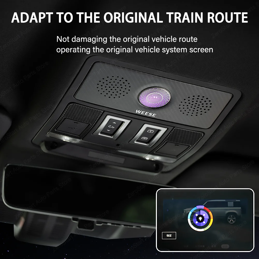 WEESE LED Roof Speaker Ambient Light For Land Rover Defender 90 110 130 (2020-2026) Vehicle Interior Lighting Accessory