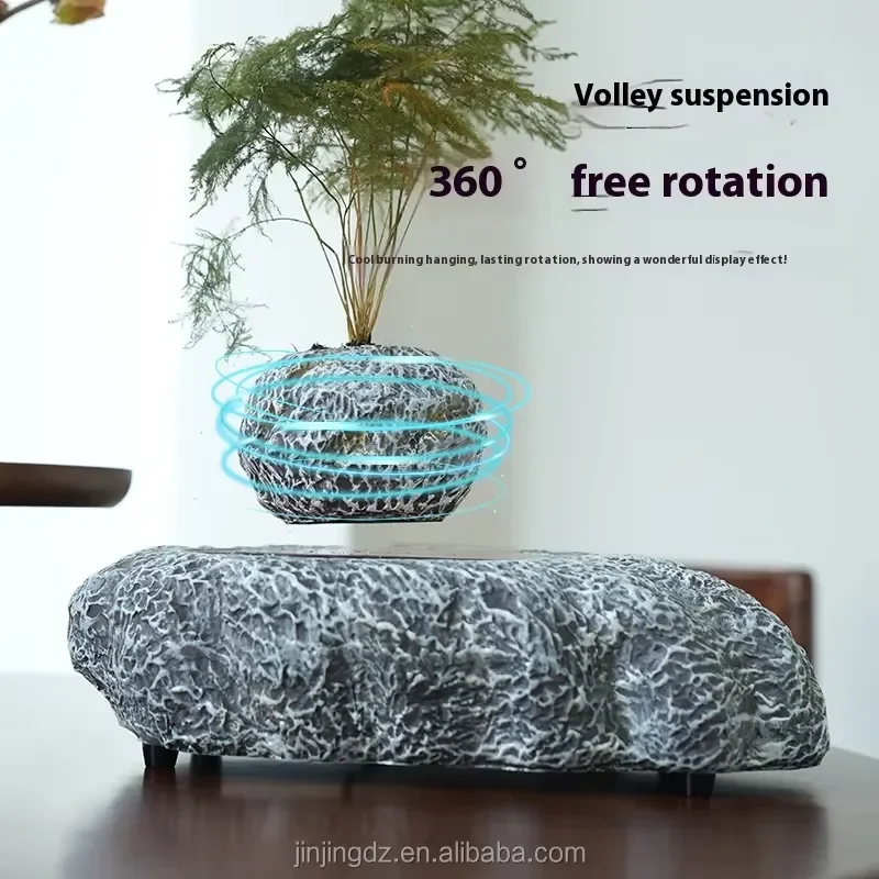 Concrete Creative Bonsai Magnetic Levitation Floating Flower Pots Bonsai Pot and Planters Resin Succulent Flower Pots