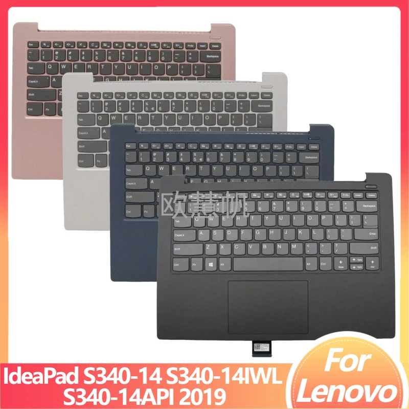 

T New Repair Accessories for Lenovo IdeaPad S340-14 S340-14IWL S340-14API 2019 Laptop Palmrest Upper Cover with US Keyboard
