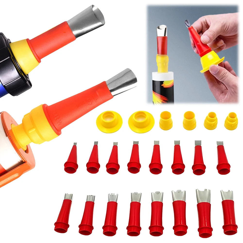 Acabamento de calafetagem em aço inoxidável com base de borracha removível, Bocal de calafetagem para cozinha, Banheiro, 22 Pcs por conjunto