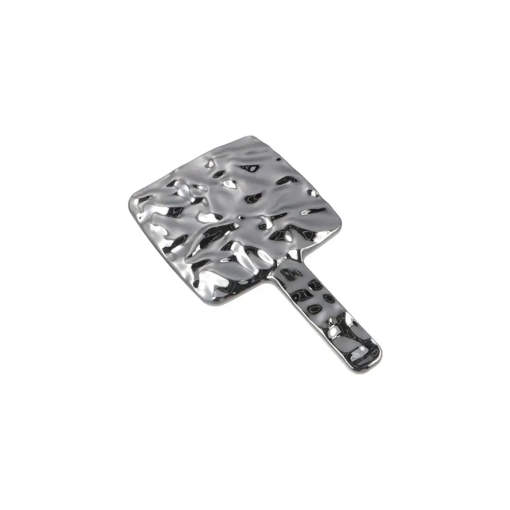 Tragbarer High-Definition-Handspiegel, silberner Make-up-Spiegel in flüssiger Form, modischer Kosmetikspiegel, Make-up-Tools