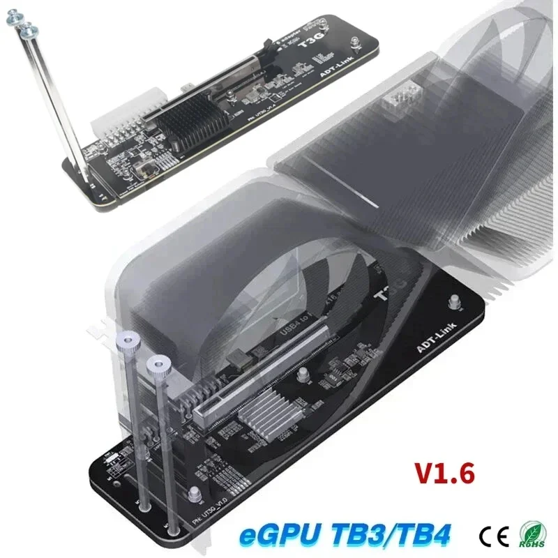 

Новый V1.6 UT3G eGPU адаптер NUC/ITX/STX/Nootbook ПК Ноутбук внешняя видеокарта USB4 PCIE 4,0x4 супер скорость Thunderbolt3/4 40 Гбит/с