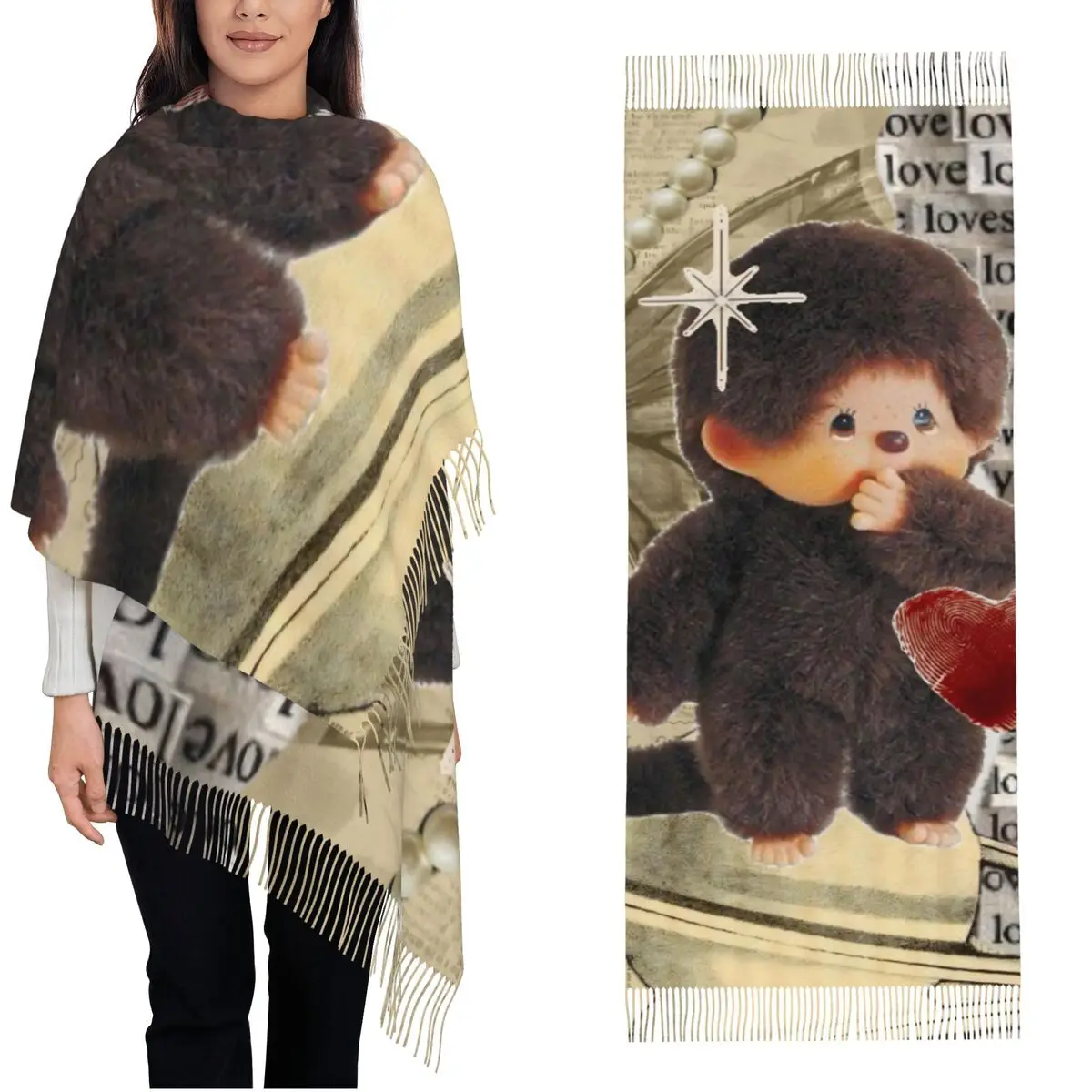 Womens Tassel Scarf… - image