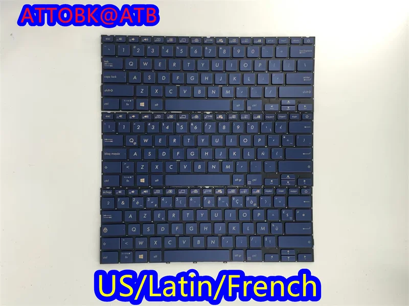 New English/Sp/Latin/French/Russian laptop keyboard for Asus Zenbook 14 UX434 UX434F UX434FA UX434FN UX434FL Backlight